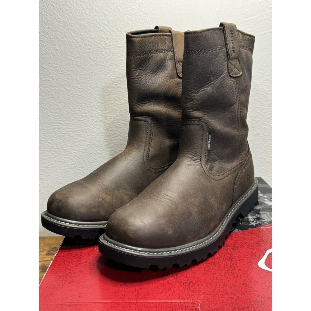 Wolverine Floorhand Well W 10" Leather WP Boot Soft Toe Brown W10682 Men’s Sz 13